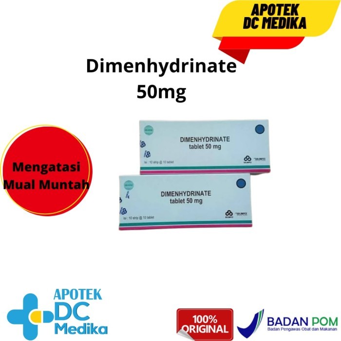 DCMSALE dimenhydrinate 50mg/mual/mabuk perjalanan