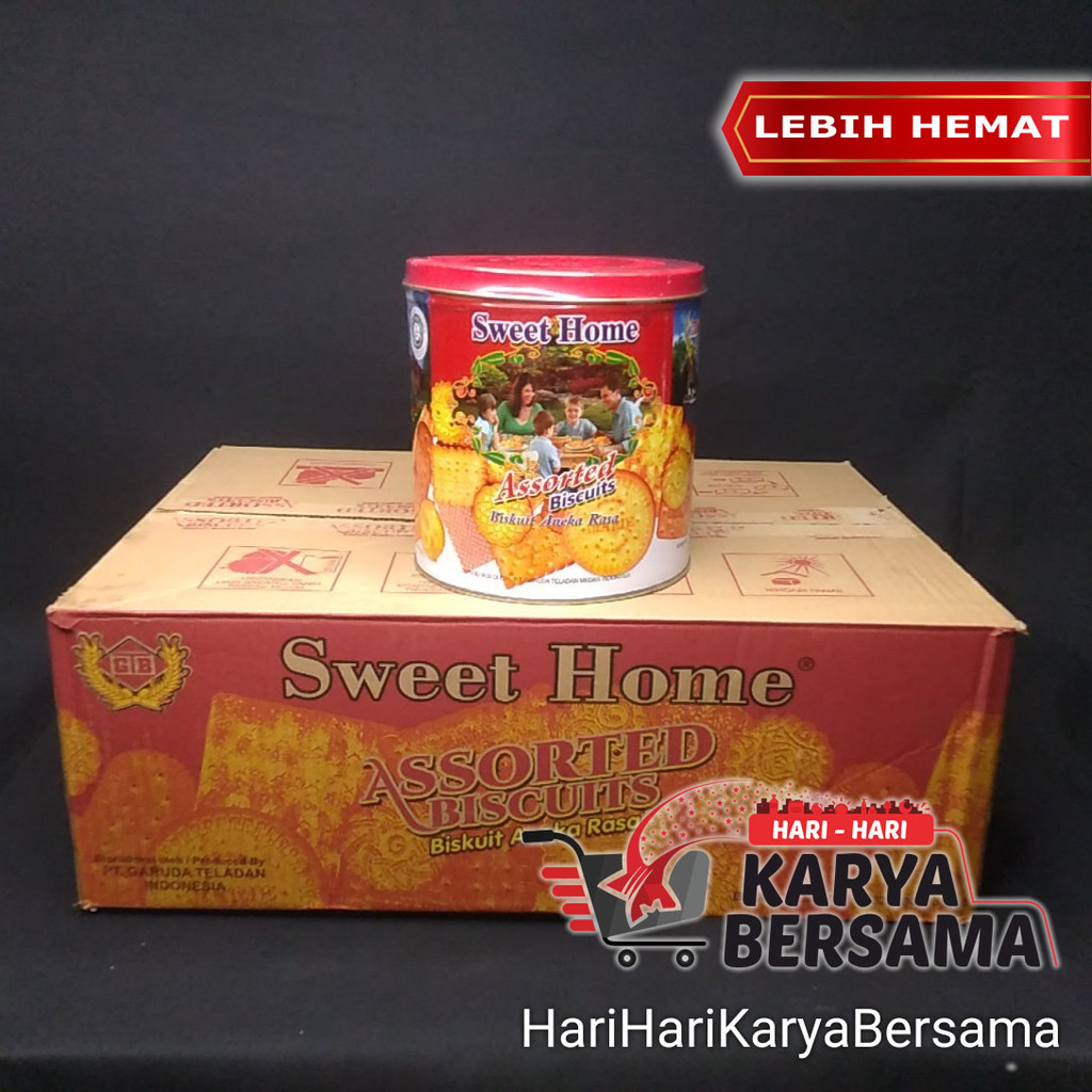 

GTB SWEET HOME BISKUIT KALENG ASSORTED ANEKA RASA ISI 6'S X 350GR