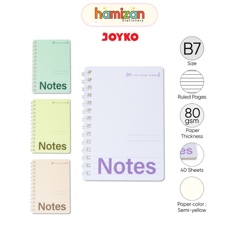 

NB742 Spiral Ruled Mini Notebook / Spiral Diary Agenda Saku Bergaris / Buku Notepad Catatan Garis Uk. B7 Joyko ukuran B7 NB-742 40 Lembar Murah Berkualitas