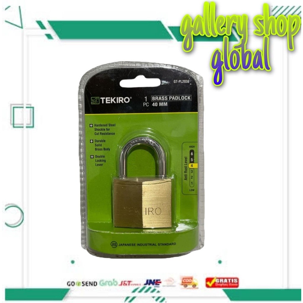 Tekiro Kunci Gembok PADLOCK 40mm Gembok KUNINGAN Tekiro Termurah