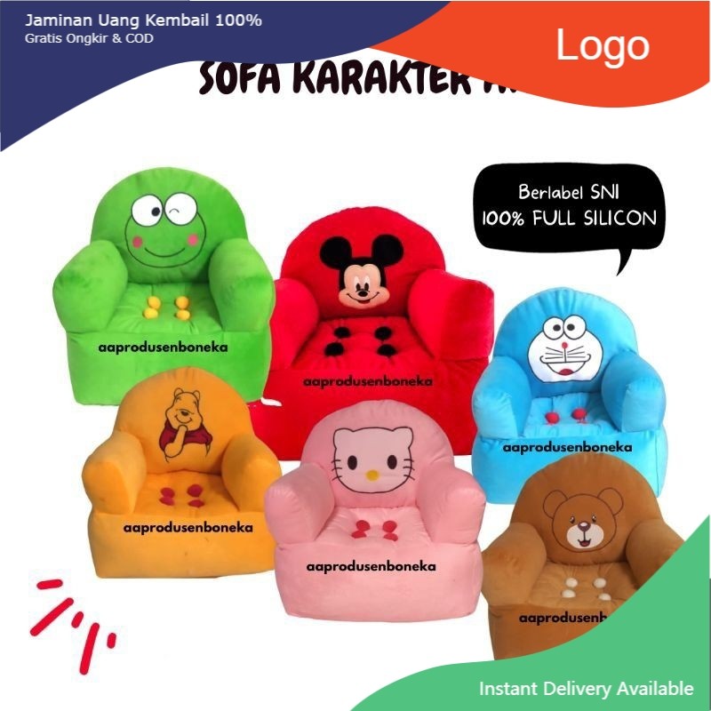 BONEKA KURSI SOFA ANAK KARAKTER SNI MURAH