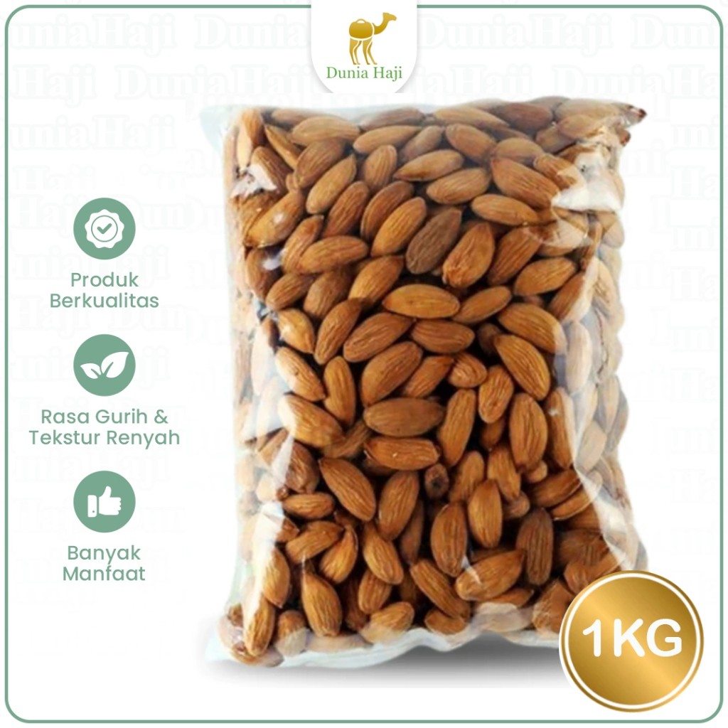 

Kacang ALMOND Kupas Utuh Almond Nuts Panggang Almon Whole Roasted