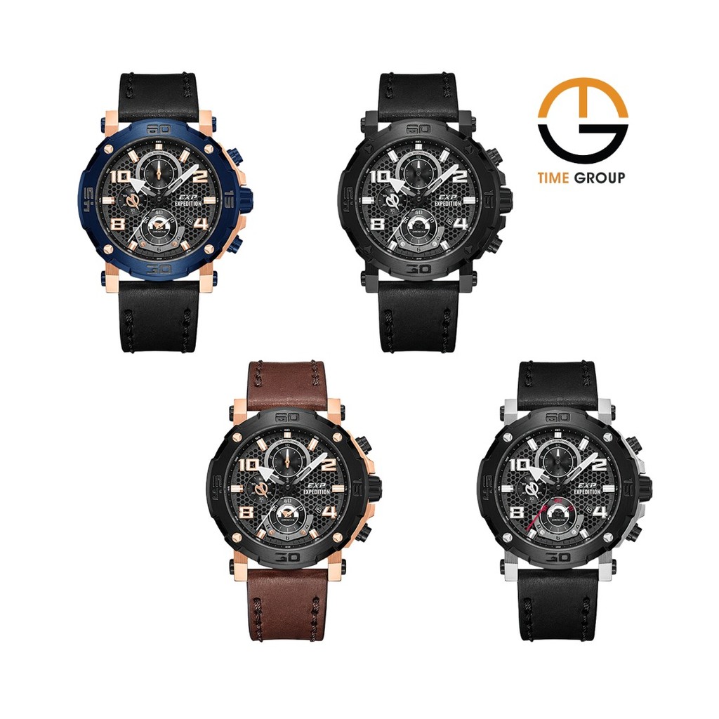 JAM TANGAN PRIA EXPEDITION E6769 E 6769 GCL ANALOG LEATHER STRAP ORIGINAL