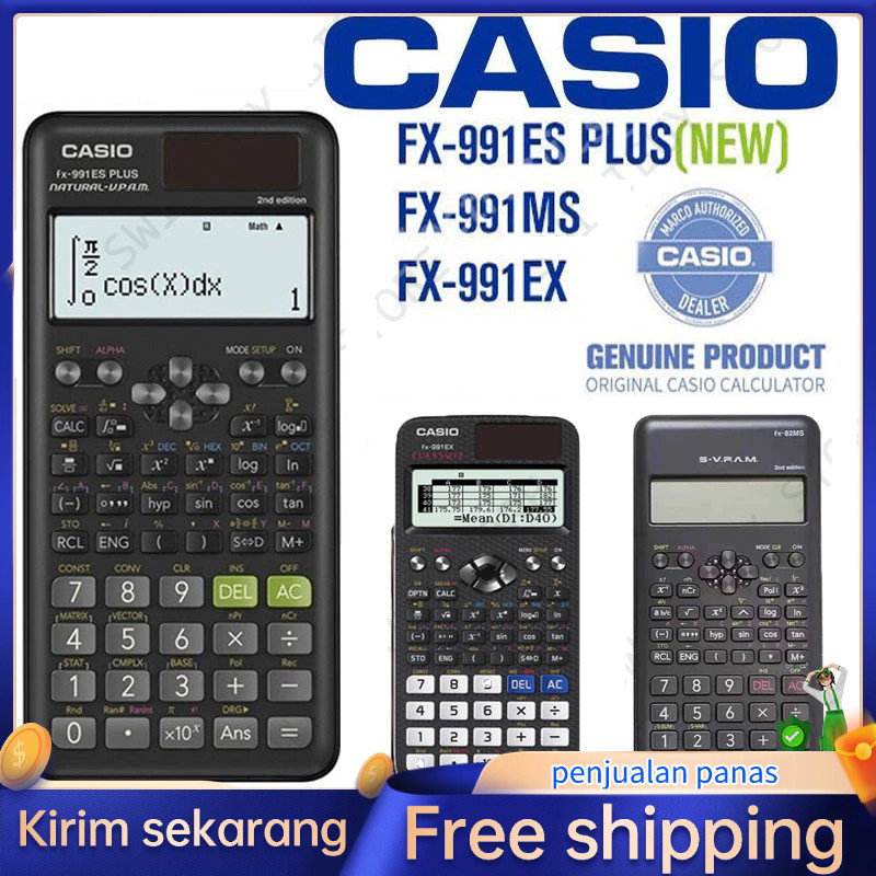 

NEW Kalkulator Scientific Casio Matahari/40 Konstanta Rumus ilmiah Calculator Scientific Casio Kalkulator Casio Scientific 417 Fungsi/Dua Sumber Tenaga Baterai Dan Tenaga FX-991EX/991ES-Plus