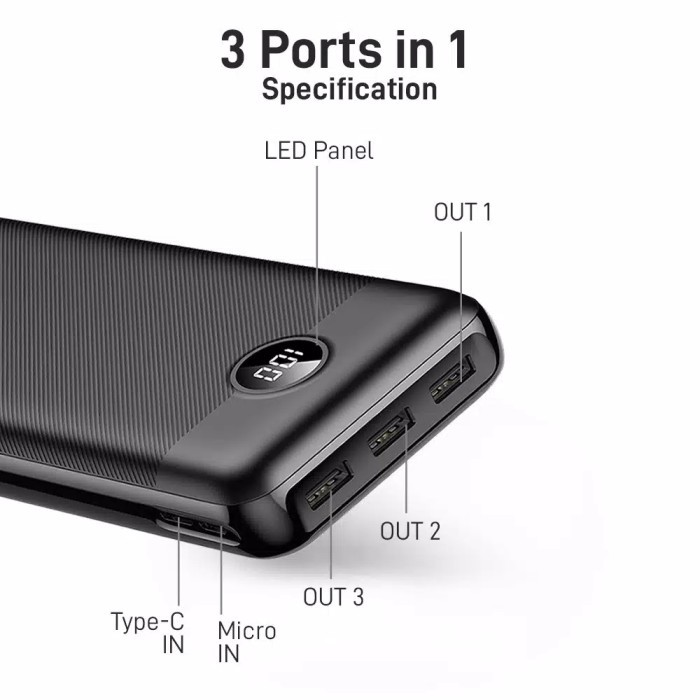 BEST -Powerbank Mofit M36 30000 mAh Fast Charge 2.4A