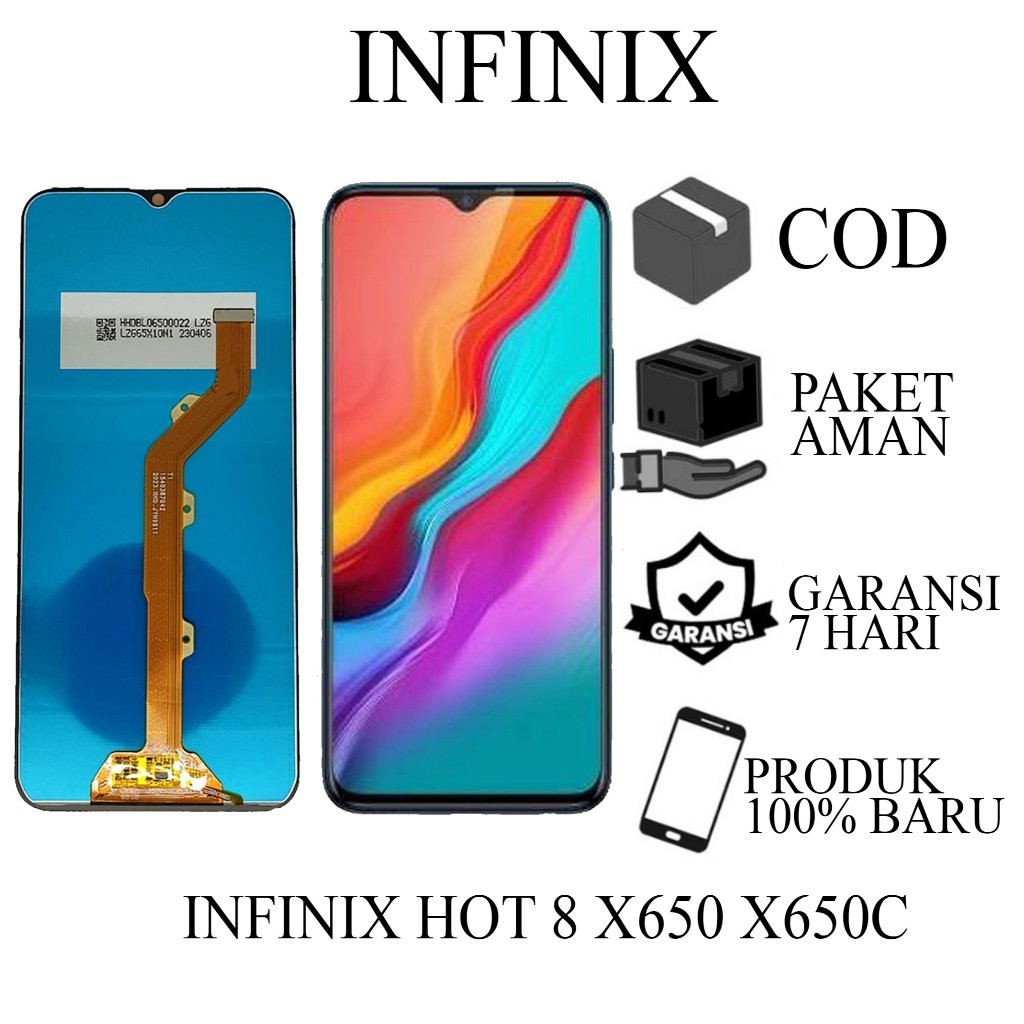 ORIGINAL LCD TOUCHSCREEN INFINIX HOT 8 X650 X650C