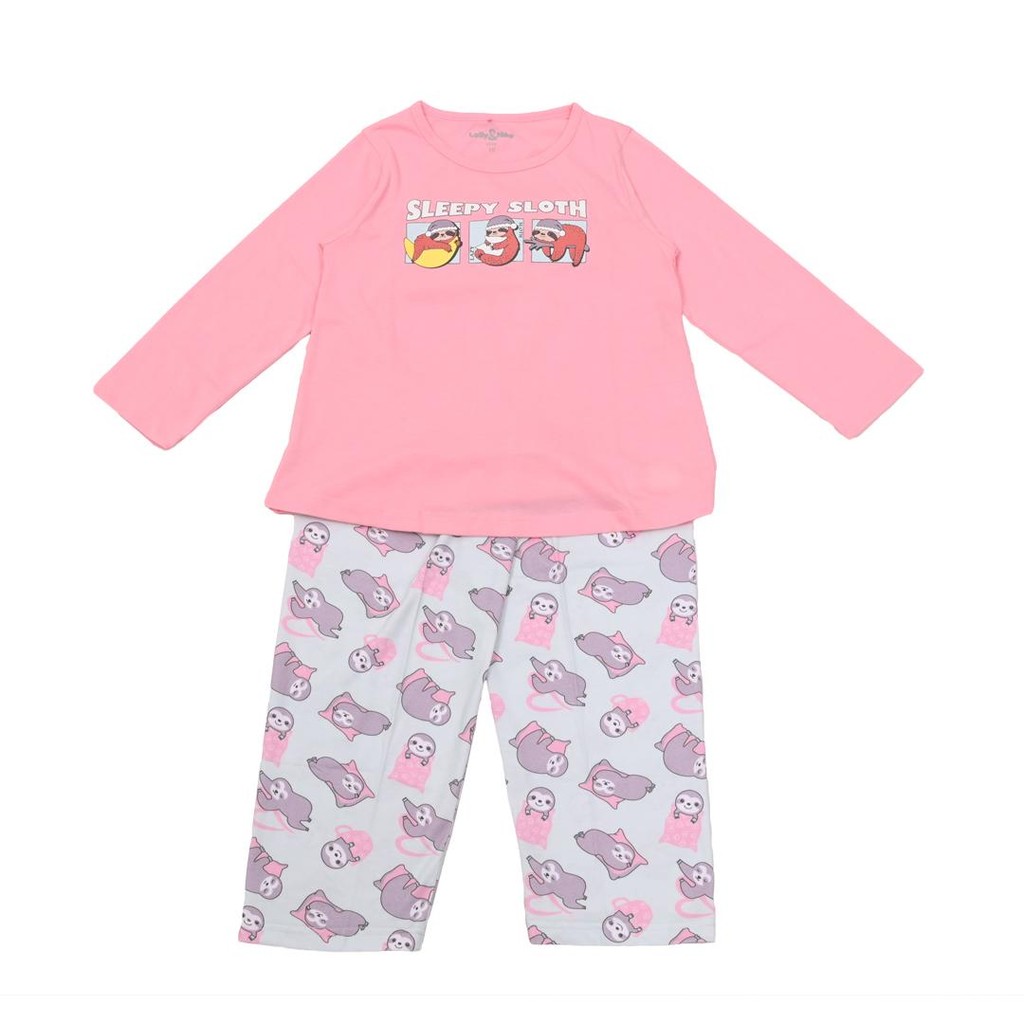 Star (ex Rambla) - Lolly & Noe Setelan Piyama Anak Perempuan Lengan Panjang Sleepy Sloth