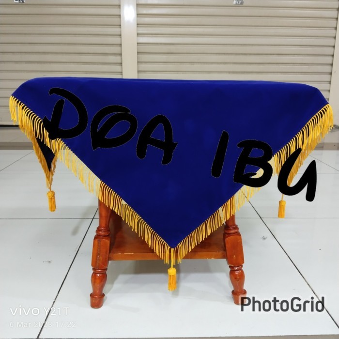 alas baki upacara bendera alas baki paskibra biru benhur rumbai polos