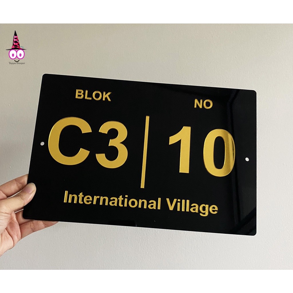 Tersedia Nomor Rumah Akrilik | Plat Papan Alamat Custom| Nomor Rumah Timbul |  Papan Nomor Rumah Tim