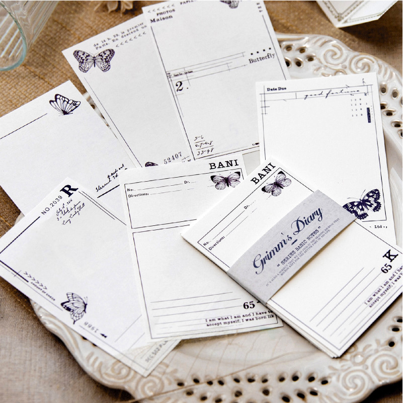 

Journal GO 30sheets Vintage Memo Pads Material Paper DIY Scrapbooking Cards Junk Journal Retro Notes Office School Supplies