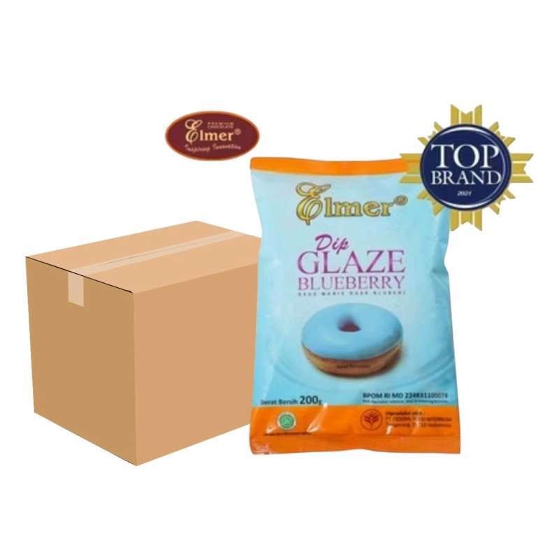 

Elmer Dip Glaze Blueberry Pouch 1 Karton @ ( 12 x 200gr ) x 5 Bag | Horeca & Bakery Supply