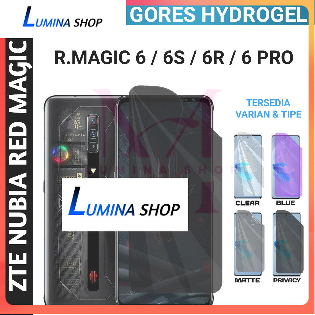 [ LUMINA SHOP ] Anti Gores Hydrogel Film ZTE Nubia Red Magic 6R 6S 6 Pro Anti Spy Privacy Clear Matt