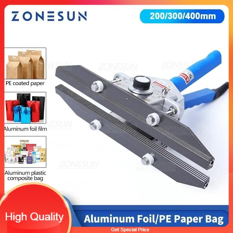 

THE BEST ZONESUN sealing machine Constant Heat Handheld Sealer Sealing Machine Mylar Aluminum sealer Foil Bag sealer ZS-FKR200C