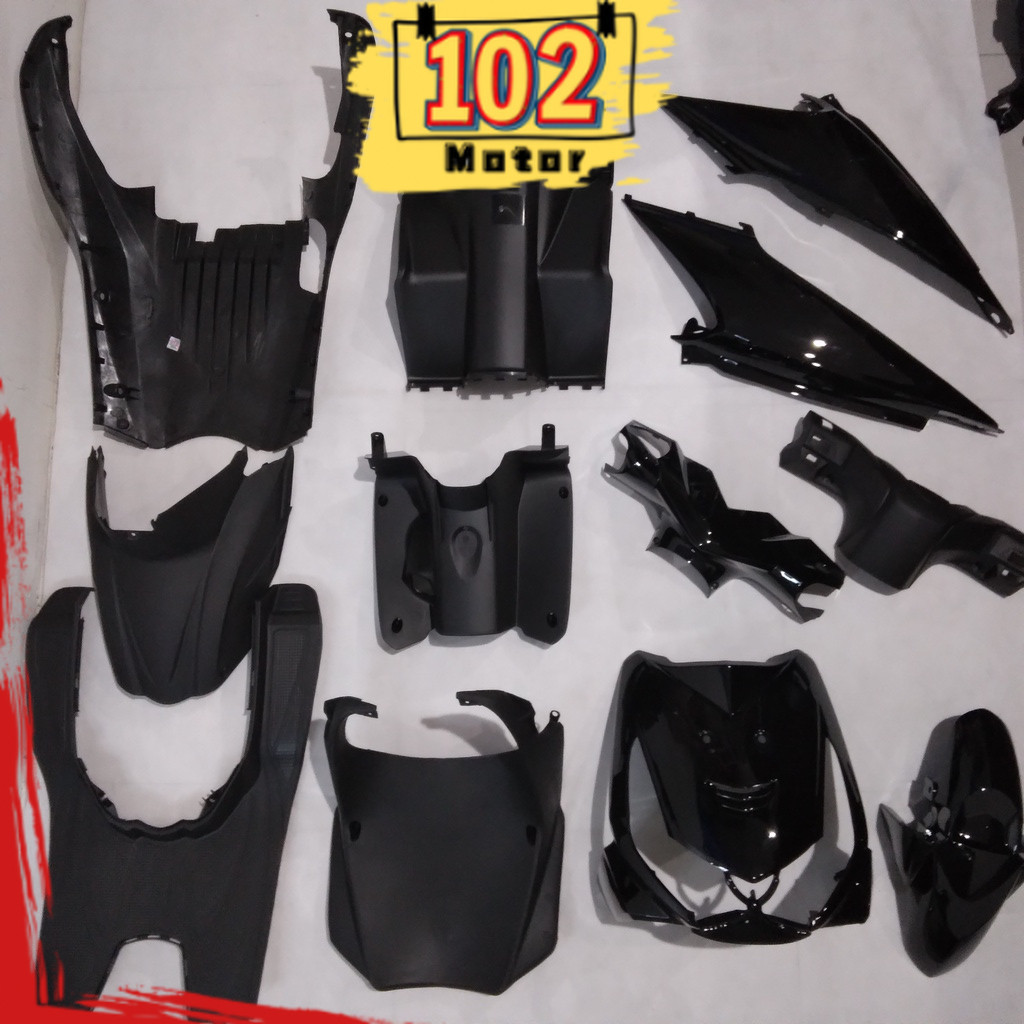 Full Body Beat Karbu KVY 2008 2009 2010 2011 Hitam WIN | complete set bodi kasar halus motor karbura