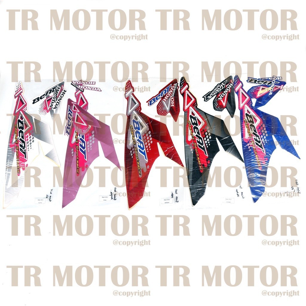 Stiker Motor Beat 2011 Karbu Sticker Striping Full Body Motor