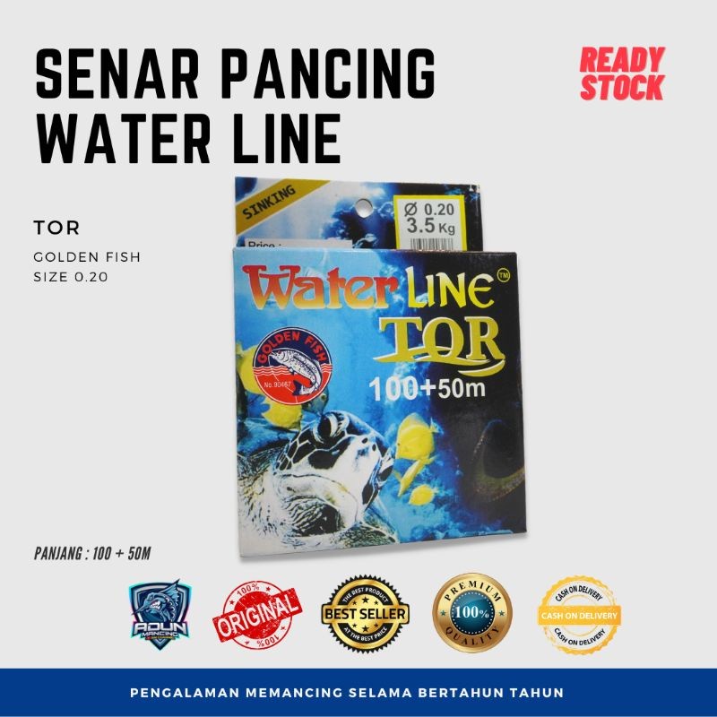 Senar Pancing Nylon Monofilament Water Line TOR 100+50m Untuk Mancing Lomba Galapung & Galatama