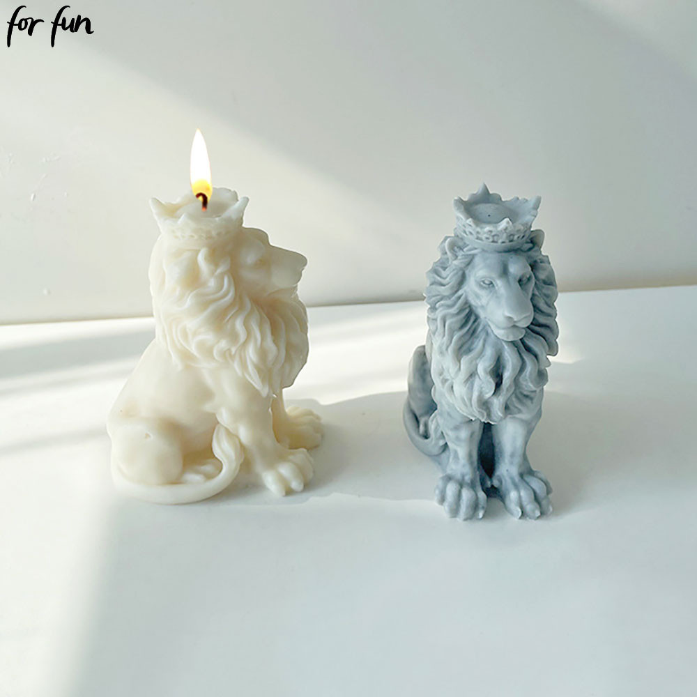 

For Fun 3D Lion King Silicone Candle Mold DIY Animal Shape Aromatherapy Candle Soap Resin Plaster Making Ice Mould Home Decor