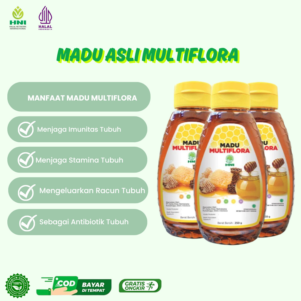 

MADU ASLI MULTIFLORA - Madu | Bisa Bayar COD - HNI HPAI BPOM