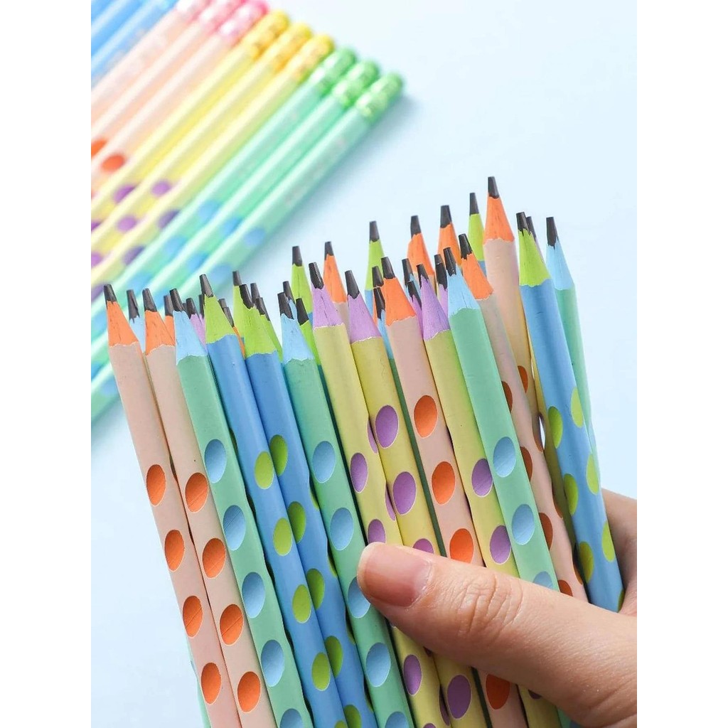 

10pcs Mixed Color Wooden Pencils for School Student Sharpeners Pencial sharpener Pencil sharpener School supplies for a girl