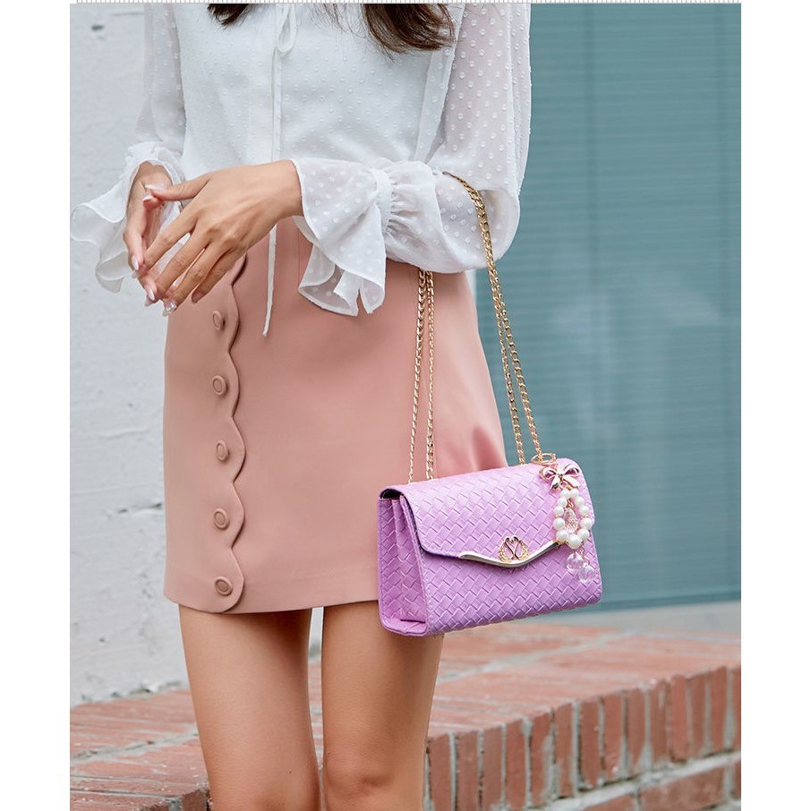 Tas Pesta Jelly Gantungan Mutiara - Tas Wanita Import - Tas Pesta Cantik Elegan PX 323