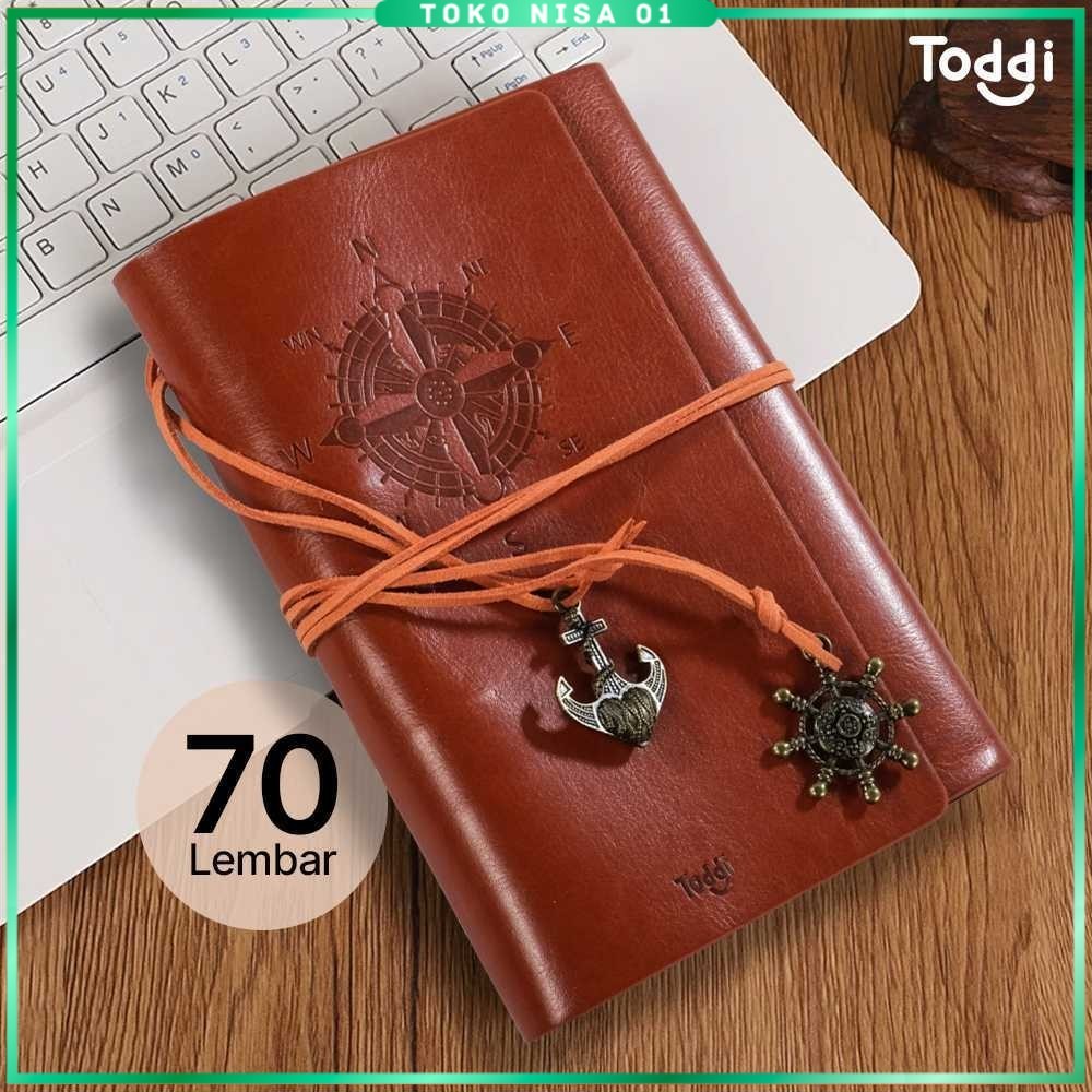

Toddi Buku Catatan Binder Kulit Notebook Retro Pirate Compass - ZB045