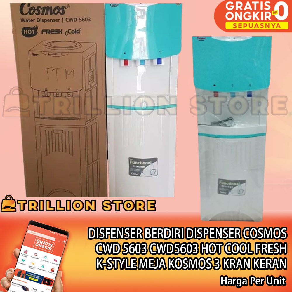 Cosmos Disfenser Berdiri Hot Cool Fresh K-Style Meja Dispenser Cwd 5603 Cwd5603 Kosmos 3 Kran Keran 