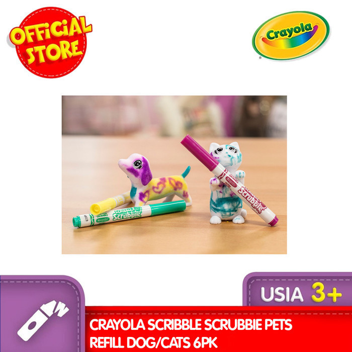 

SSC4 Scribble Scrubbie Pets Refill Dog/Cats 6Pk CRAYOLA