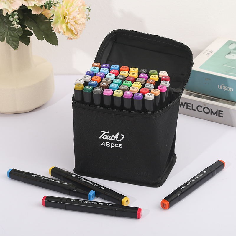 

24/48/80 Colors Oily Art Marker Pen Set for Draw Double Headed Sketching Oily Tip Based Markers Graffiti Manga School Art Suppli