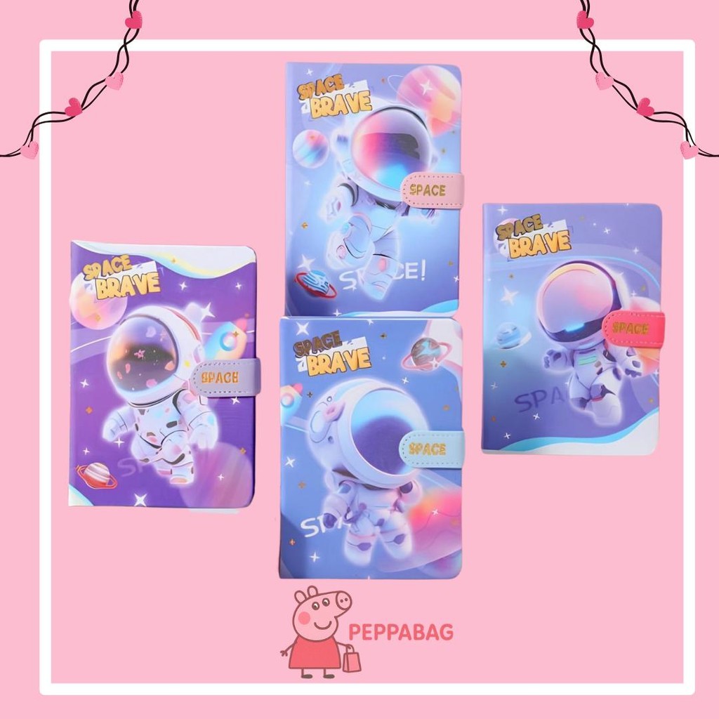 

Notebook Diary Magnetic Kertas Warna Motif Space brave 132lembar - ES0381