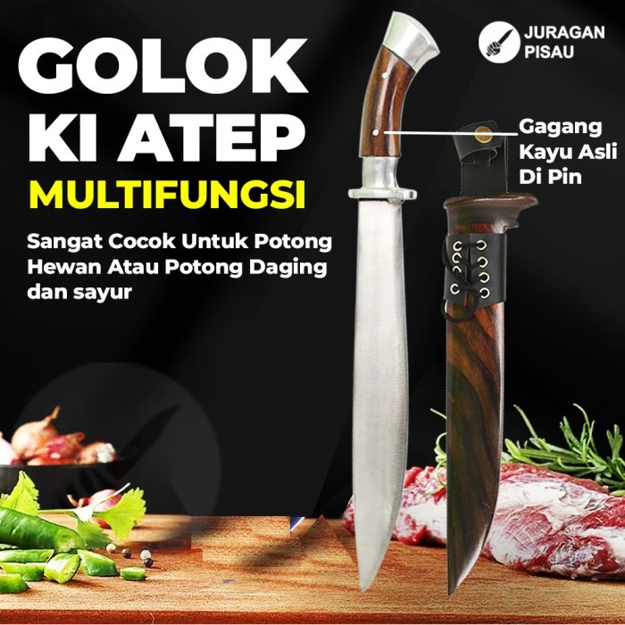 Golok Sembelih Ki Atep bajaper premium Menyembelih Hewan Juragan Pisau