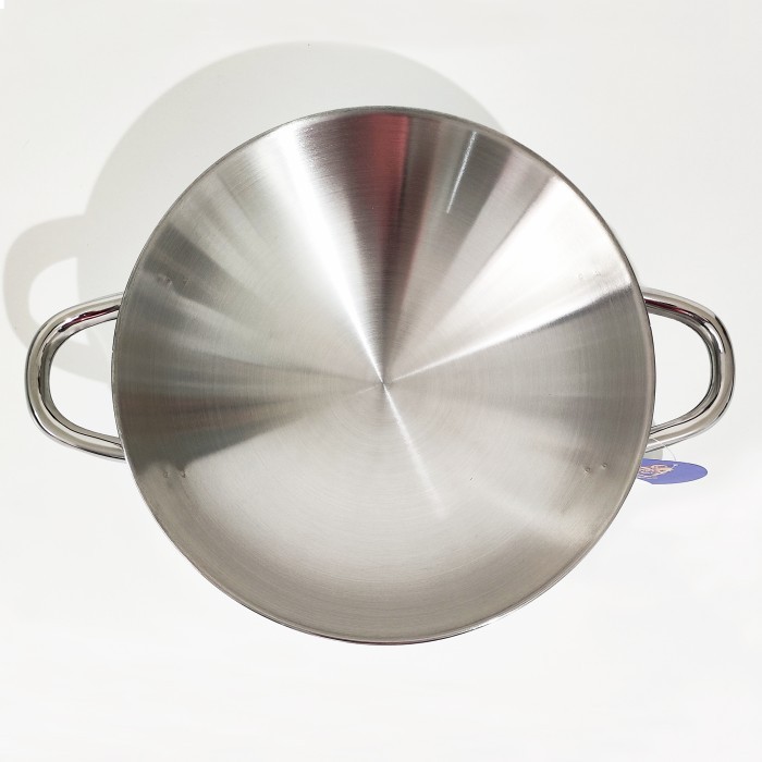 Wajan Stainless Steel BIMA 30 CM SUS 304 Wok Kuali Penggorengan- Element