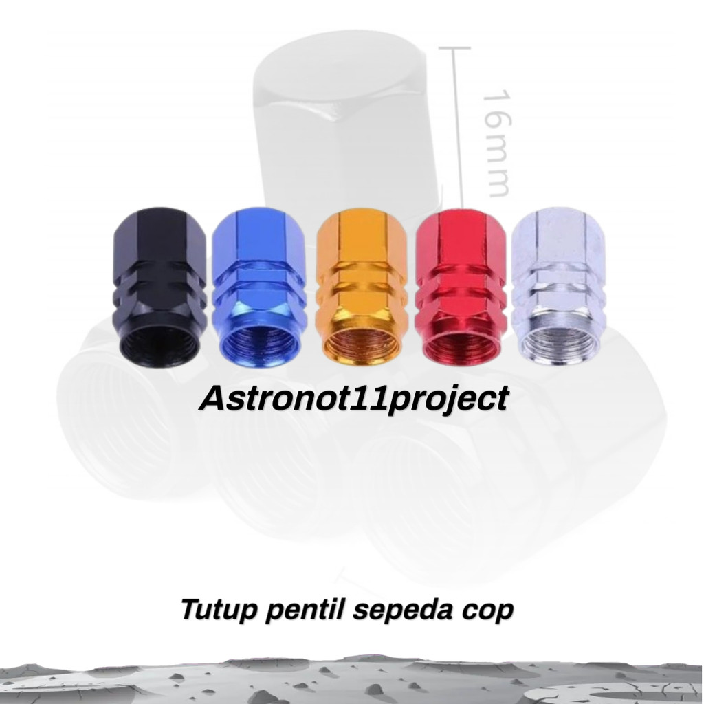 Tutup pentil sepeda cop ban biasa motor mobil pompa roda posh mtb lipat aluminium