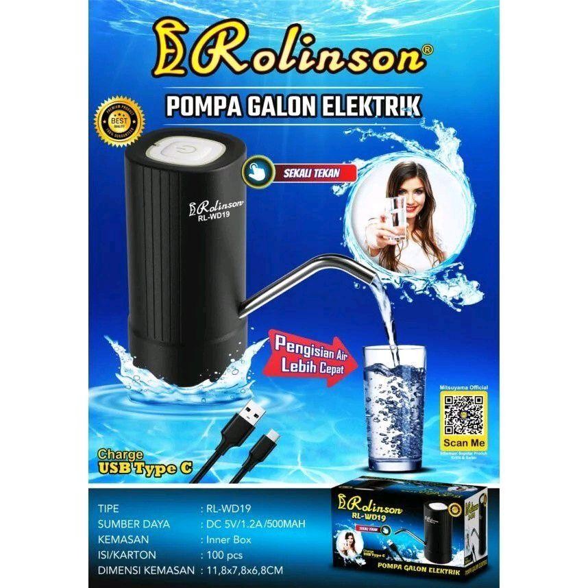 Pompa Air Galon Rolinson Rl Wd19 Type C Pompa Galon Otomatis Pompa Galon Elektrik Rolinson Wd 19 Wat