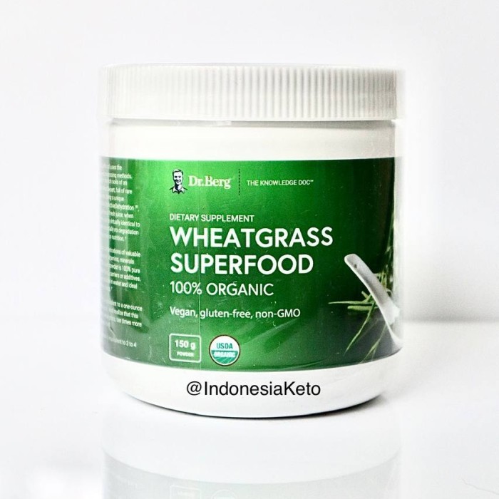 

Dr Berg Raw Wheatgrass Juice Powder Keto Jaminan 100% USA