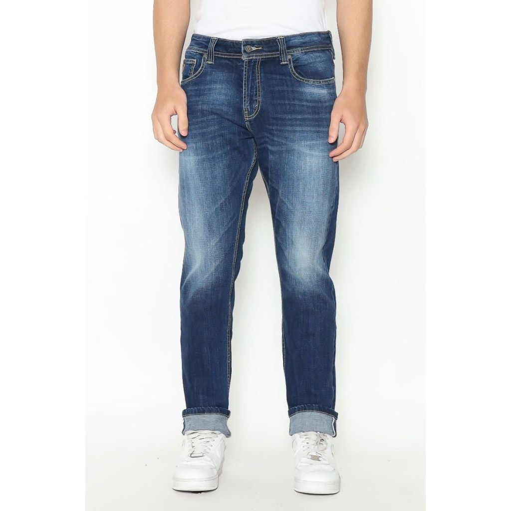 Celana Pria Lois Jeans Original Slim fit selvedge stretch jeans SVS108C