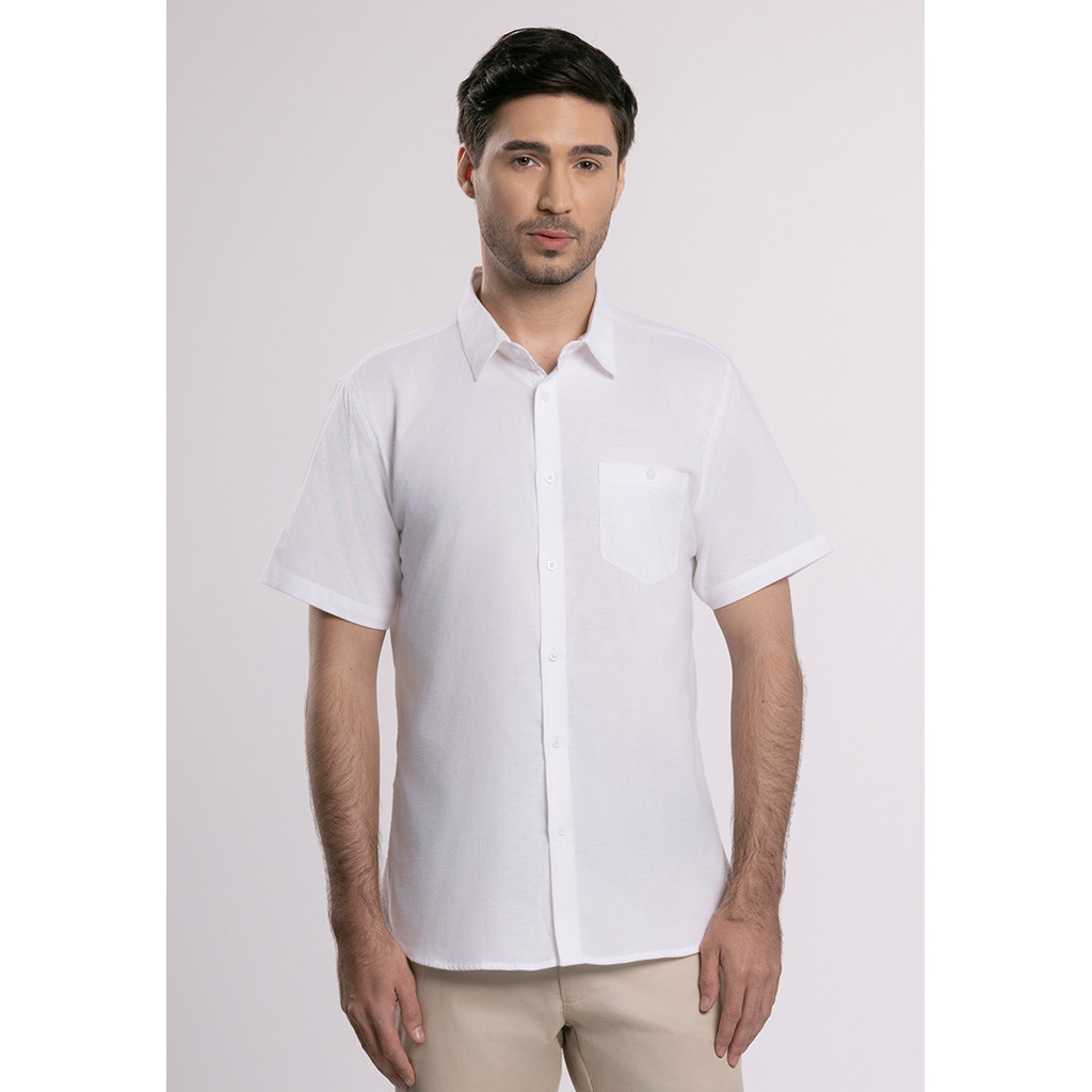 MOC - Kemeja Lengan Pendek Oxyge - White