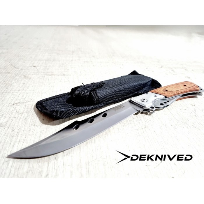 Pisau Lipat Survival Outdoor Besar USA Stainless Steel " Deknived "
