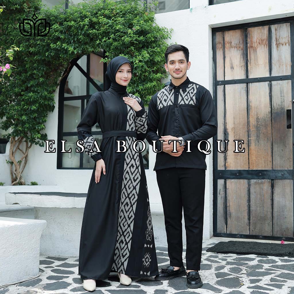 Set couple amira gamis tenun kondangan, set couple busana wanita tenun, set couple ethnic tenun tros