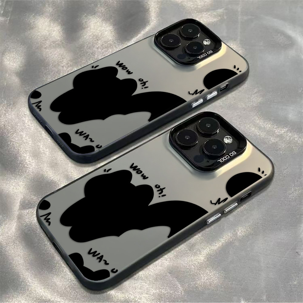 Black Cat Case Hp Untuk IPhone 11 12 13 14 15 16 Pro Max XR X XS Max 6 7 8 Plus XR XS Max X SE 2020 