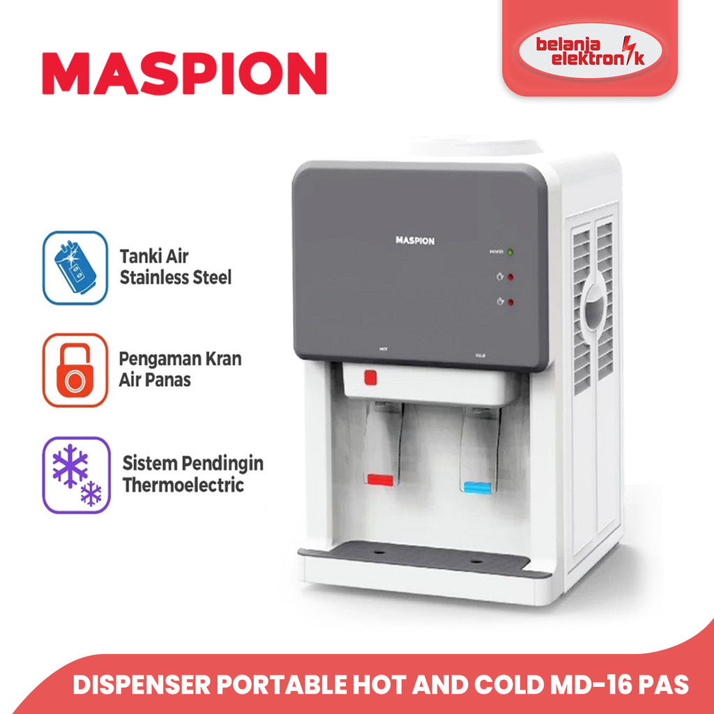 MASPION DISPENSER PORTABLE HOT AND COLD / PANAS DINGIN MD-16 PAS PL