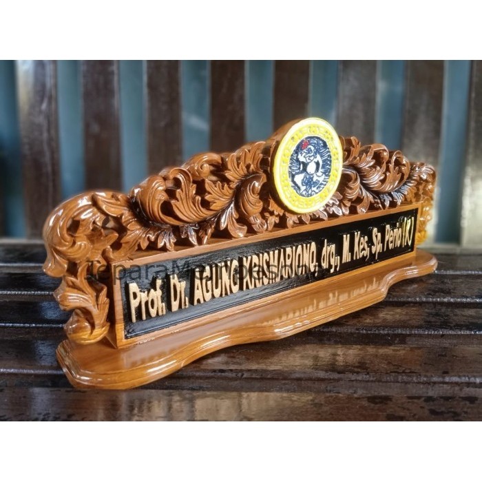 PAPAN NAMA + PAPAN NAMA KAYU JATI + PAPAN NAMA MEJA UKIR