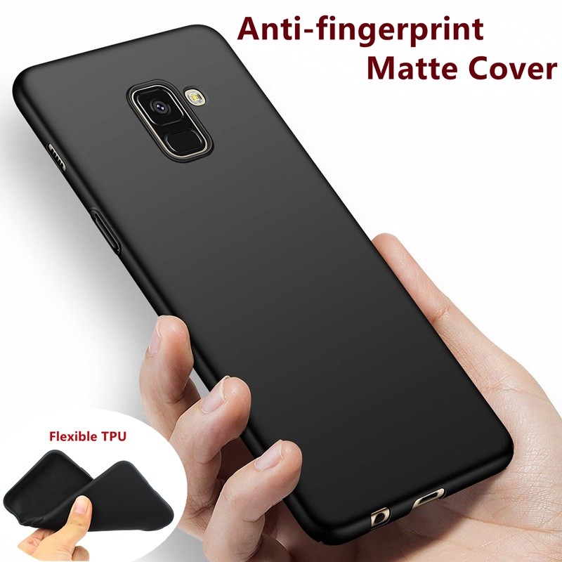 RAJA CASE FOR SAMSUNG A8 PLUS / SAMSUNG A8 2018 / SAMSUNG A8 2015 SOFTCASE SOLID BLACK MATTE PREMIUM