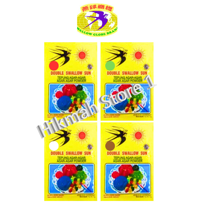 

Agar agar double swallow sun sachet 7gram / Agar agar powder cap dua walet / agar-agar