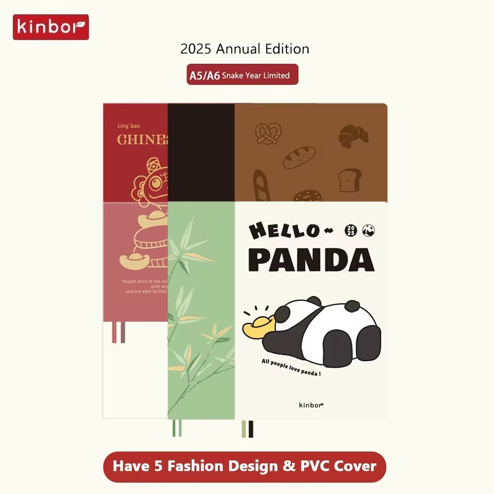 

Kinbor Notebook 2025 Planner A5/A6 Full Year Agenda Schedule Daily Timeline Weekly Plan Efficiency Notebooks for School Office