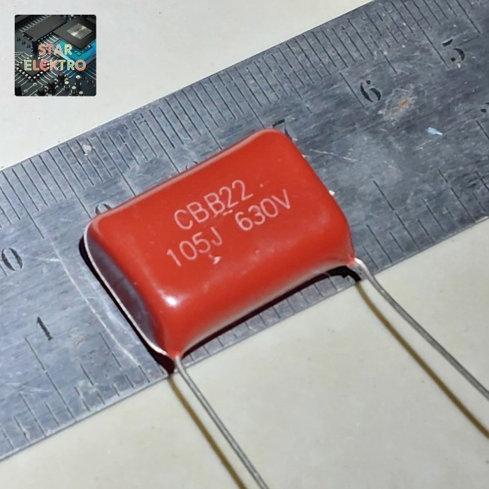 105J630V CBB22 105J 630V Milar Capacitor Kapasitor 105PF 1000NF 105 Piko Farad 630V 630 Volt 630Volt