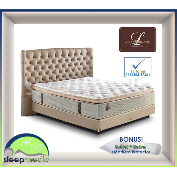 LADY AMERICANA SpringBed EXCELSIOR KASUR / SET 160 180 200 100 120 - Hanya KASUR, 100x200