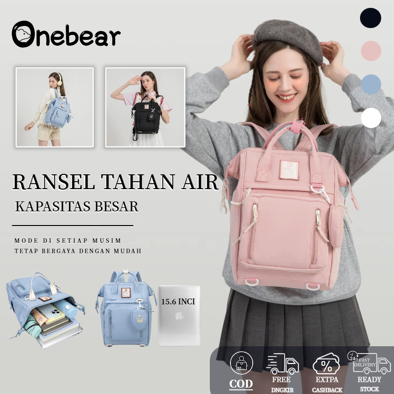PROMOOnebear backpack korea sma wanita tas sekolah ransel Fashion waterproof laptop backpack Jepang 