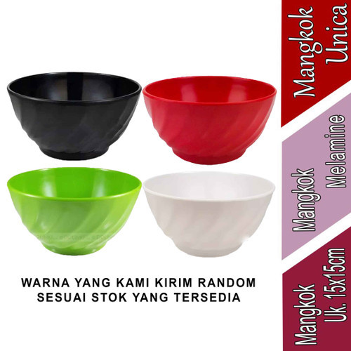 Mangkok Makan Bulat Ulir Serbaguna Melamin Tebal Unica M9060 15cm