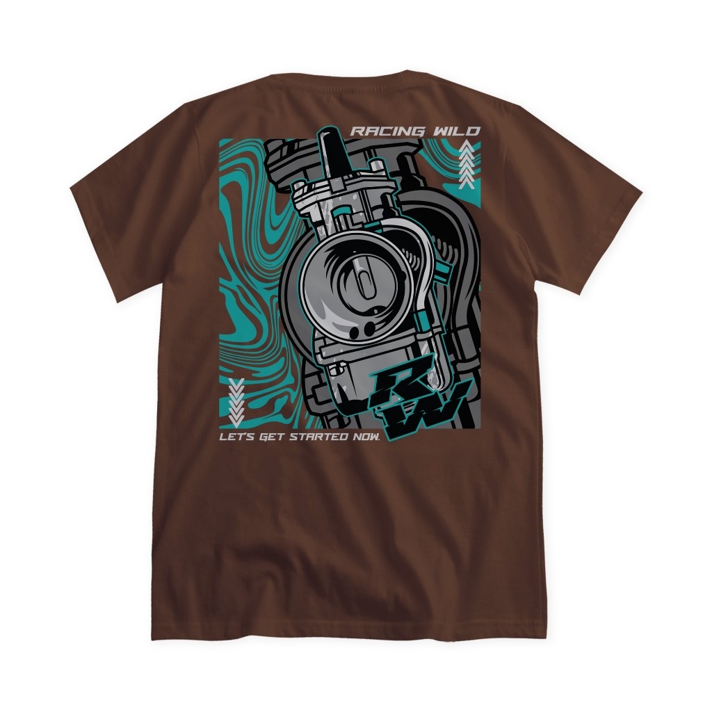 Kaos Racing Wild Lets Get Started Now RW Karburator Baju Distro Motor Herex Tshirt Otomotif [GBA941]