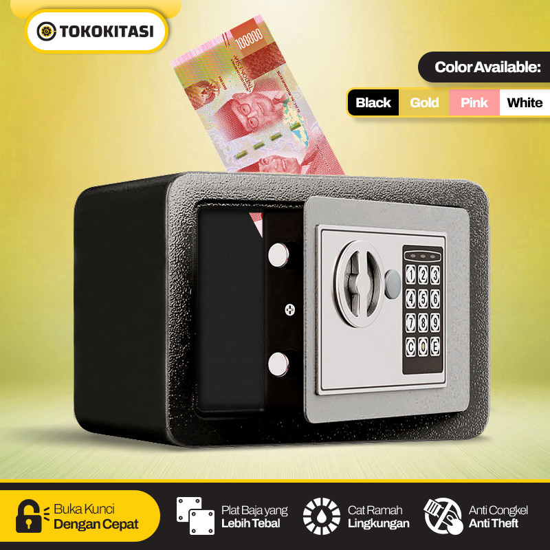 6.6 BRANKAS MINI SAFETY BOX TEMPAT PENYIMPANAN UANG PENYIMPANAN PERHIASAN PENYIMPANAN BERKAS